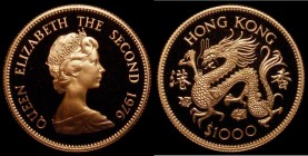 Hong Kong $1000 Gold 1976 Year of the Dragon KM#40 Proof FDC uncased in capsule with certificate

Estimate: GBP 900 - 1100