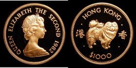 Hong Kong $1000 Gold 1982 Year of the Dog KM#50 Proof FDC uncased in capsule with certificate

Estimate: GBP 700 - 800
