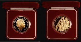 Jersey Five Pounds 2002 Queen Elizabeth II Golden Jubilee Gold Proof Piedfort KM#P3 80.58 grammes of .916 gold, FDC in the Royal Mint box of issue wit...