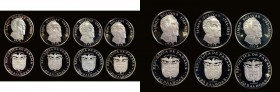 Panama 20 Balboas (7) 1972 Silver Proof (2), 1973 Silver Proof (4), 1974 Silver Proof (1) nFDC to FDC with the odd small tone spot, all in the boxes o...