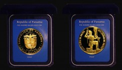 Panama 500 Balboas 1975 KM#42 500th Anniversary of the Birth of Vasco Nunez de Balboa Gold Proof 41.7 grammes of .900 Gold, FDC in the Franklin Mint b...