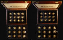 The Smallest Gold Coins in the World a 24-coin set 1983-1998 comprising Proof and UNC issues from Canada, Gibraltar, Mexico, China (3), Liberia, Cook ...