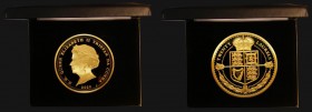 Tristan Da Cunha Twenty Laurels 2020 5 Ounce Gold Proof FDC in Harrington and Byrne's presentation box certificate number 6 of just 10 minted, the Que...