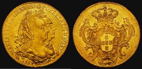 Brazil 640 Reis Gold 1781R KM#199.2 NEF/EF the reverse retaining some mint lustre, an attractive and evenly struck example with excellent portraits
...