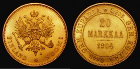 Finland 20 Markka Gold 1904L KM#9.2 A/UNC and lustrous with minor cabinet friction 

Estimate: GBP 450 - 550