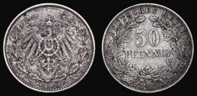 Germany 50 Pfennigs 1900J KM#15 VF/NVF toned, a scarce type, this date with a low mintage of only 192,000 pieces

Estimate: GBP 75 - 125