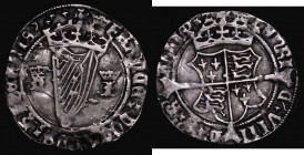 Ireland Groat Henry VIII First Harp Coinage Reverse: Crowned harp divides Crowned H and I (Jane Seymour) 1536-1537, S.6473 mintmark Crown 2.42 grammes...