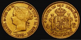 Philippines Four Pesos Gold 1865 KM#144 Good Fine or better, our archive database stretching back to 2003 indicates we have only previously offered on...