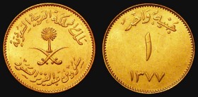 Saudi Arabia Trade Coinage Guinea 1957 (AH1377) KM#43 GEF

Estimate: GBP 300 - 350