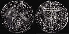 Scotland Twelve Shillings Charles I Obverse: Thistle before legend on obverse and F follows the obverse legend S.5561 Fine or better, lightly creased,...