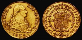 Spain Two Escudos Gold 1806FA KM#435.1 VF with some unevenness to the fields, comes with NGC ticket stating 'Not Encapsulated - Altered Surface'

Es...