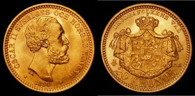Sweden 20 Kronor Gold 1890 EB KM#748 Lustrous UNC with only minor contact marks, a superior example

Estimate: GBP 400 - 500