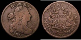 USA Cent 1803 Breen 1754 Small Date and fraction, 10 Berries, Sheldon 246, Breen 1754 with reverse die cud over the S and T of STATES, VG 

Estimate...