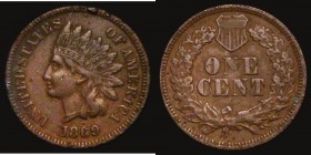 USA One Cent 1869 the 9 of the date in slightly doubled Breen 1976 Fine with some surface marks and rim knocks, Rare

Estimate: GBP 120 - 150