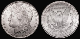 USA One Dollar 1884 CC Breen 5580, which states 'at least 9 minor varieties from 10 pairs of dies' this example has minor doubling to the 18 of the da...