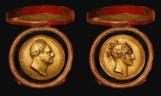 Coronation of William IV 1831 33mm diameter in gold by W.Wyon, C on truncation, obverse after F.Chantry, Obverse: bust right, WILLIAM THE FOURTH CROWN...