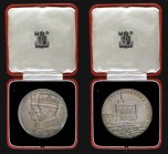George V Silver Jubilee 1935 the official Royal Mint issue , 57mm diameter in silver with matt finish Eimer 2029, 86.62 grammes, one small edge nick o...