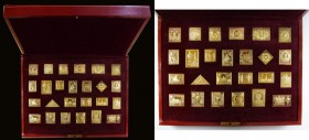Stamp Ingots - The Empire Collection a 25-piece collection in silver gilt, by Hallmark Replicas, total silver weight 15 Troy oz. of .925 silver, UNC i...
