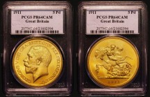 Five Pounds 1911 Proof S.3994 Choice FDC and graded PR64CAM by PCGS

Estimate: GBP 13000 - 16000