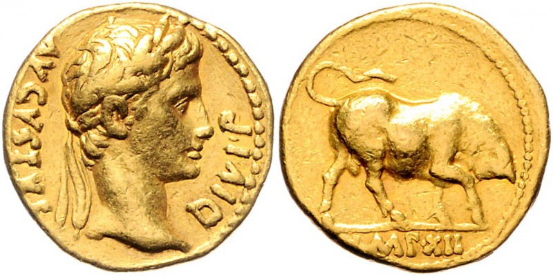Augustus 27 v. - 14 n. Chr.
Römische Münzen, Römisches Kaiserreich. Aureus, 11-1...