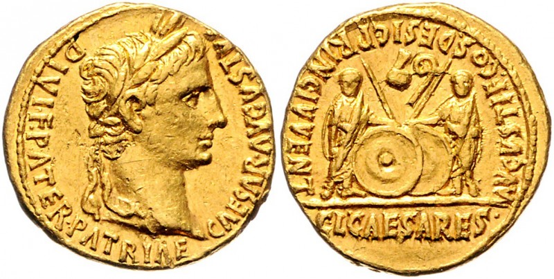 Augustus 27 v. - 14 n. Chr.
Römische Münzen, Römisches Kaiserreich. Aureus, 2-1 ...