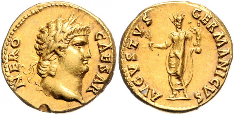 Nero 54 - 68
Römische Münzen, Römisches Kaiserreich. Aureus, 64-65 n. Chr.. Av.:...
