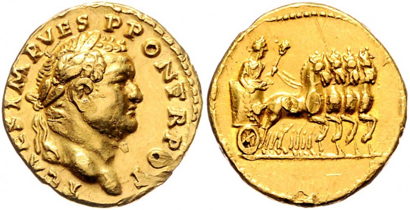 Titus als Caesar 69 - 79
Römische Münzen, Römisches Kaiserreich. Aureus, 72-73 n...
