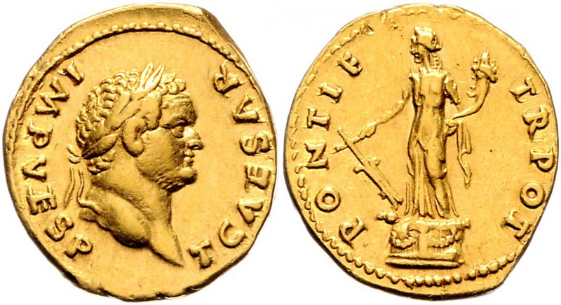Titus als Caesar 69 - 79
Römische Münzen, Römisches Kaiserreich. Aureus, 74 n. C...
