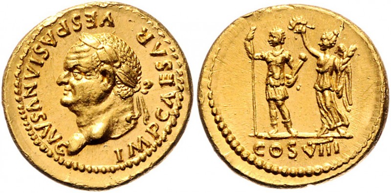 Vespasianus 69 - 79
Römische Münzen, Römisches Kaiserreich. Aureus, 77-78 n. Chr...