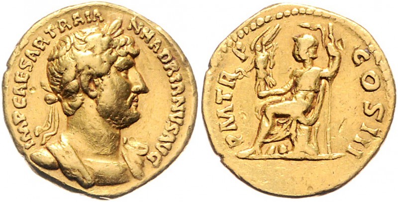 Hadrianus 117 - 138
Römische Münzen, Römisches Kaiserreich. Aureus, 121-123 n. C...