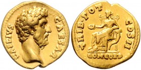 L. Aelius 136 - 138
Römische Münzen, Römisches Kaiserreich. Aureus, 137 n. Chr.. Av.: L AELIVS - CAESAR, Kopf n.r. Rv.: TRIB POT - COS II / CONCORD (i...