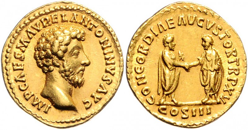 Marcus Aurelius 161 - 180
Römische Münzen, Römisches Kaiserreich. Aureus, März-D...