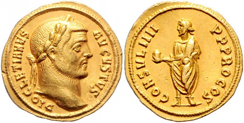 Diocletianus 284 - 305
Römische Münzen, Römisches Kaiserreich. Aureus, 290-292 n...