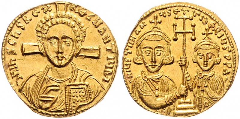 Iustinianus II. 685-695/705-711
Byzantinische Münzen, Byzanz. Solidus, 705-711 n...