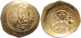 Michael VII. Ducas 1071 - 1078
Byzantinische Münzen, Byzanz. Histamenon Nomisma (Scyphat), 1071-1078 n. Chr.. Av.: Christusbüste im Benediktionsgestus...