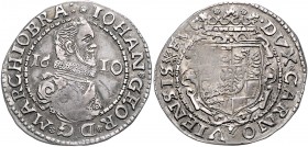 Johann Georg von Brandenburg-Ansbach 1606 - 1621
Münzen Altdeutschland, Jägerndorf. 1/4 Taler, 1610. Exemplar der Auktion Fritz Rudolf Künker GmbH und...
