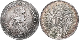 Christian 1650 - 1663
Münzen Altdeutschland, Rantzau - Grafschaft. Taler, 1656. * CHRISTIAN . COM . IN RANTZOU . DOM . IN . BREITENB Brustbild r. mit ...