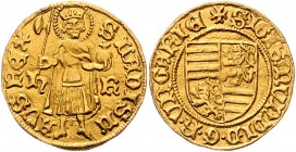 Sigismund 1387 - 1437
Ungarn. Goldgulden, o.J.. für Nikolaus von Redwitz Oberkammergraf in Siebenbürgen Banus von Severin (Szörényi)
Hermannstadt
3,52...