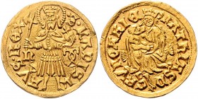 Matthias Corvinus 1453 - 1457
Ungarn. Goldgulden, o.J.. Nagybanya
3,56g
Pohl K 15 - 7 (Wertzahl 5 oder 10)
Münzzeichen mit oder ohne Rahmen
vz