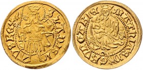 Matthias Corvinus 1458 - 1490
Ungarn. Goldgulden, o.J.. Kammergraf Stephan Zöld von Osztopán
Nagybanya
3,56g
Pohl K 15 - 9 (Wertzahl 5)
vz