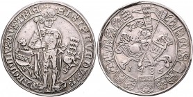 Erzherzog Sigismund von Tirol 1439 - 1496
Guldiner, 1486. Stempelschneider Wolfgang Peck. SIGISMVNDVS – ARChIDVX. AVSTRIA. Der stehende, geharnischte ...