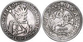 Erzherzog Sigismund von Tirol 1439 - 1496
1/2 Guldiner, 1484. Stempelschneider Wenzel Kröndl. Gekröntes und geharnischtes Brustbild des Erzherzogs r.,...