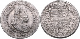 Erzherzog Maximilian 1590 - 1618
2 Taler, 1613. Geharnischtes Brustbild nach rechts, darunter die Jahreszahl // Gekrönter Wappenschild.
Hall
57,50g
M....