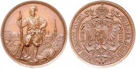 Franz Joseph I. 1848 - 1916
Cu-Medaille, 1883. desgleichen mit verkleinertem Stempel
Wien
4,06g
Frühwald 1912 d
stgl