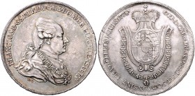 Franz Joseph 1772 - 1781
Liechtenstein. Taler, 1778. Brustbild im Hermelinmantel mit umgelegtem Vliesorden nach rechts / Gekrönter Wappenschild auf Ka...