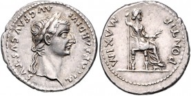 Tiberius 14 - 37
Römische Münzen, Römisches Kaiserreich. Denarius, 36-37 n. Chr.. Av.: TI CAESAR DIVI - AVG F AVGVSTVS, Kopf mit Lorbeerkranz n.r. Rv....
