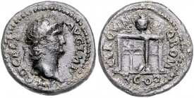 Nero 54 - 68
Römische Münzen, Römisches Kaiserreich. Semis, 64 n. Chr.. Av.: NERO CAES - AVG IMP, Kopf mit Lorbeerkranz n.r. Rv.: CER QVIN-Q ROM - CO ...