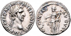 Nerva 96 - 98
Römische Münzen, Römisches Kaiserreich. Denarius, 97 n. Chr.. Av.: Kopf mit Lorbeerkranz n.r. Rv.: Aequitas mit Waage und Cornucopiae v....