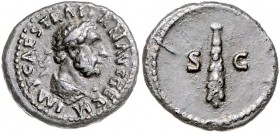 Traianus 98 - 117
Römische Münzen, Römisches Kaiserreich. Quadrans, 98-102 n. Chr.. Av.: Herculesbüste. Rv.: Keule. Ex Gorny 87 (1998), 581.
Roma
2,62...