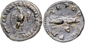 Hadrianus 117 - 138
Römische Münzen, Römisches Kaiserreich. Semis, 121-123 n. Chr.. Av.: Adler mit ausgebreiteten Schwingen v.v., Kopf n.l. Rv.: Fulme...